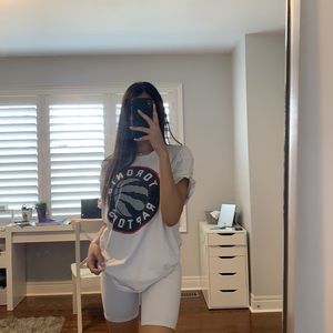 Garage white biker shorts - S